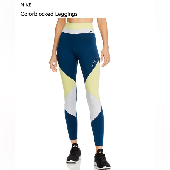 Nike Color Block Work Out Leggings NWOT - Picture 1 of 6